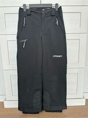Spyder Black Insulated Ski Pants Boys- 12